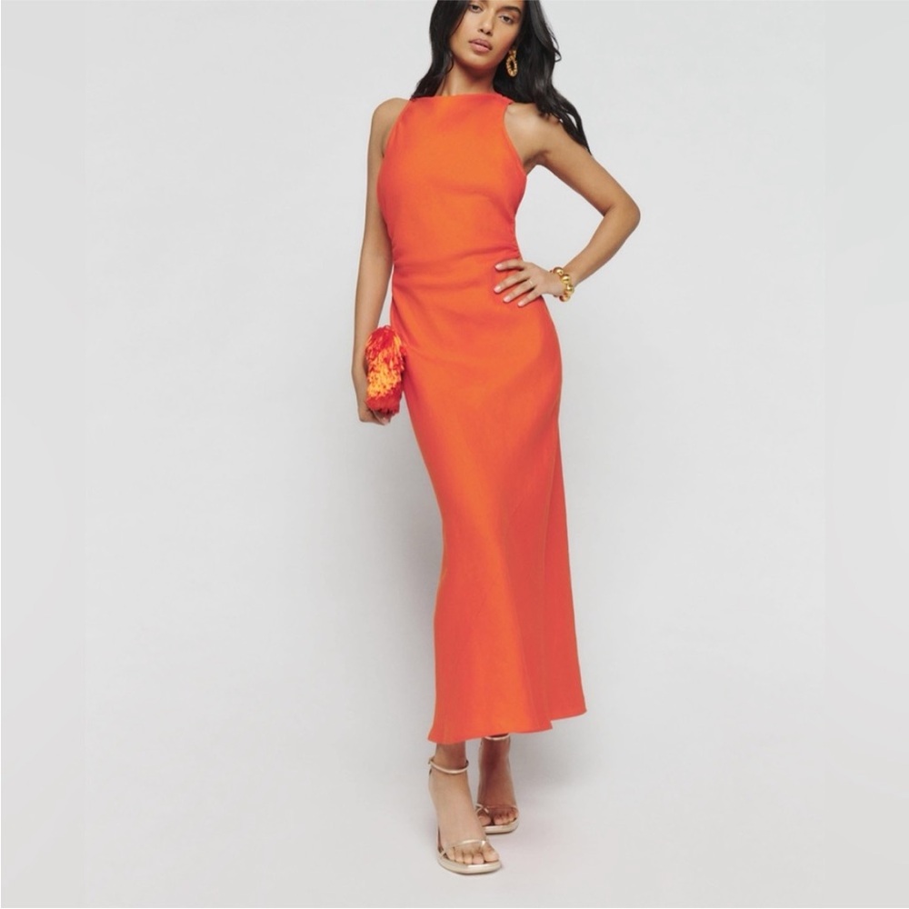 Reformationn casette linen dress